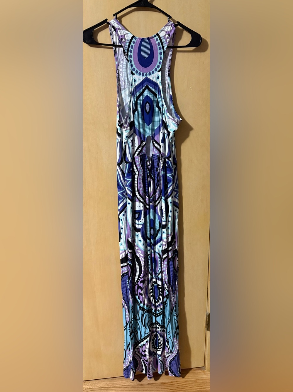 VENUS Blue & Purple Geometric Sleeveless Maxi Dress - Picture 2 of 3